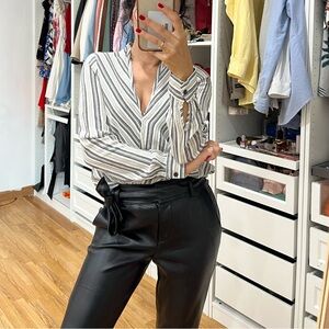Top shop black and white shirt